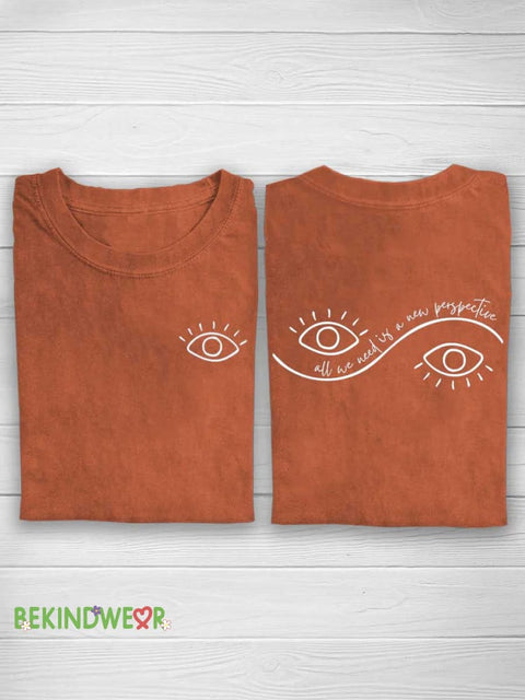 All We Need Is A New Perspective T-shirt Orange / S