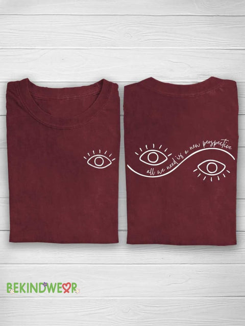 All We Need Is A New Perspective T-shirt Red / S