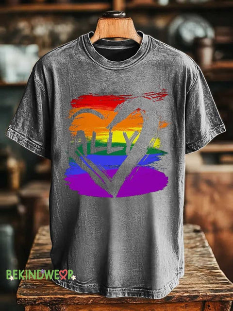 ALLY Rainbow T-shirt Grey / S