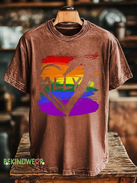 ALLY Rainbow T-shirt Orange / S