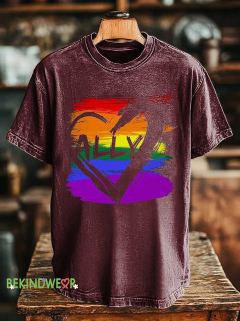 ALLY Rainbow T-shirt Red / S