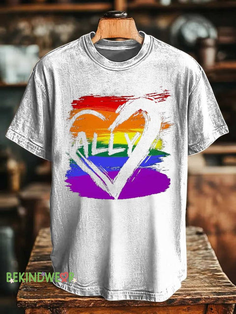 ALLY Rainbow T-shirt White / S