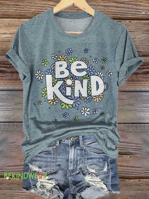 Be Kind Floral T-shirt Multicolor / S