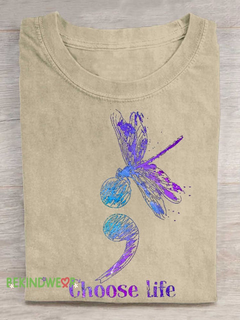 Choose Life SUICIDE PREVENTION AWARENESS T-shirt Sand / S