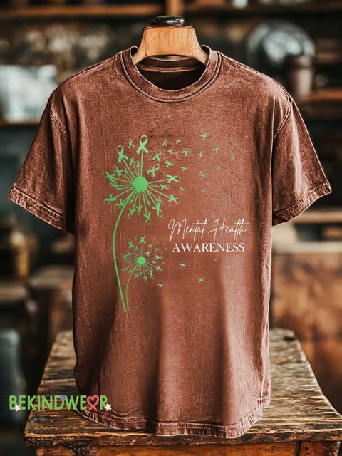 Dandelion Mental Health Awareness T-shirt Orange / S