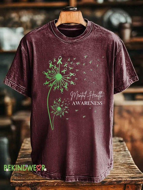 Dandelion Mental Health Awareness T-shirt Red / S