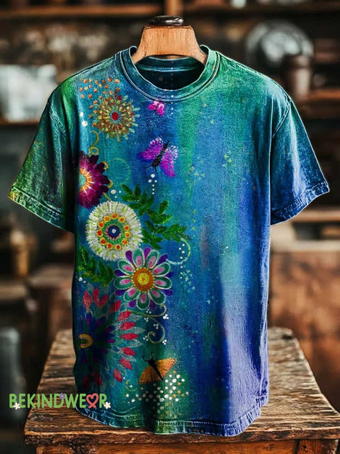 Floral Love and Peace T-shirt Multicolor / S