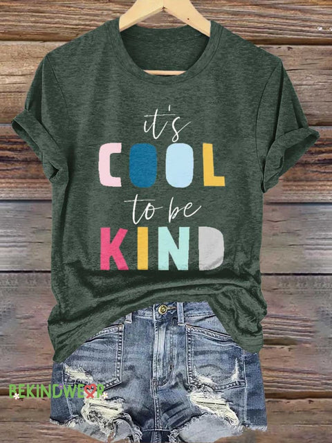 It’s COOL To Be KIND T-shirt Green / S
