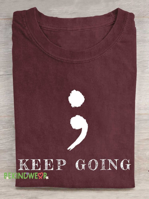 KEEP GOING Colon T-shirt Red / S