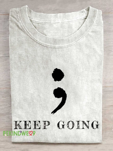 KEEP GOING Colon T-shirt White / S