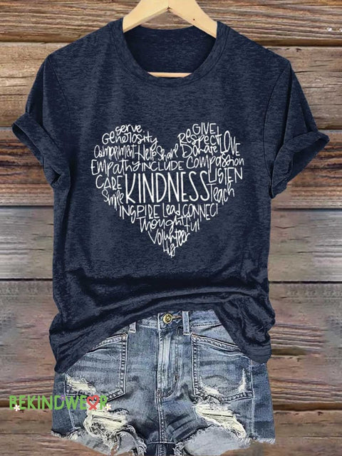 Kindness Be Kind T-shirt Blue / S