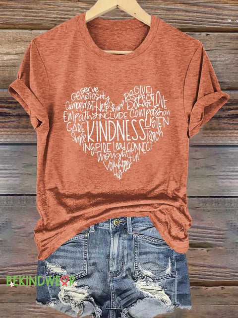 Kindness Be Kind T-shirt Orange / S