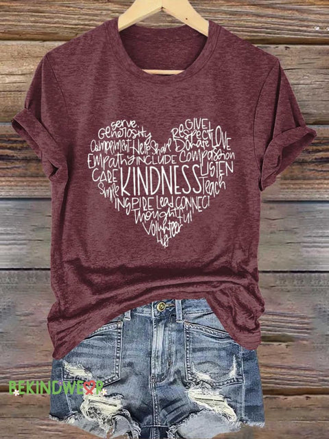 Kindness Be Kind T-shirt Red / S