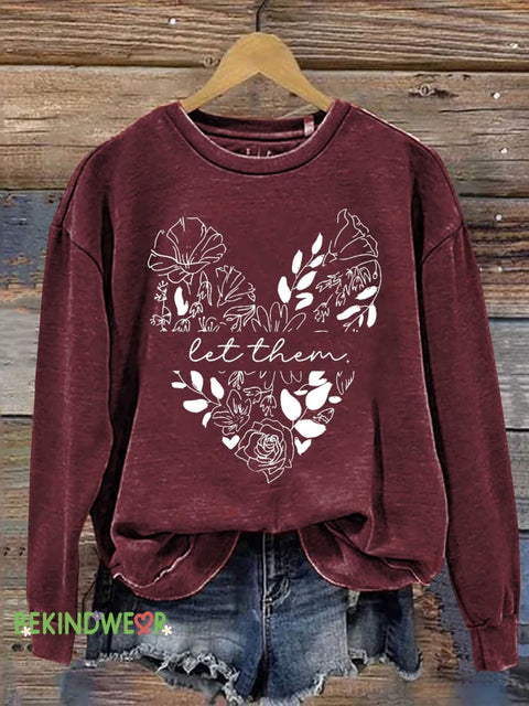 Let Them Casual Sweatshirt Red / S