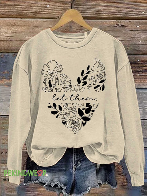 Let Them Casual Sweatshirt Sand / S