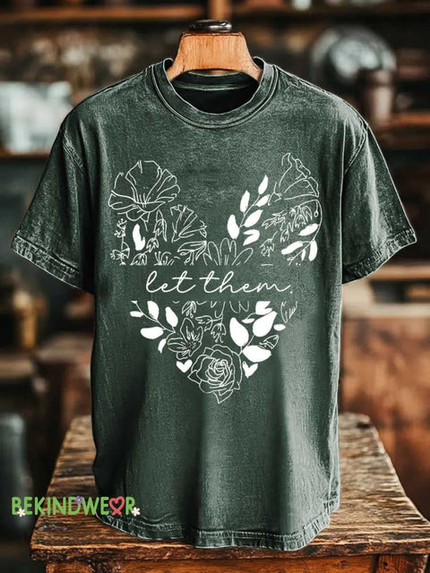 Let Them T-shirt Green / S