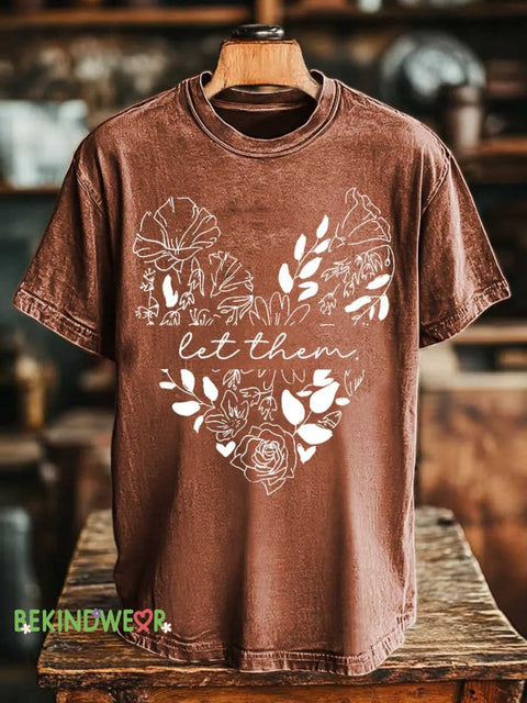 Let Them T-shirt Orange / S